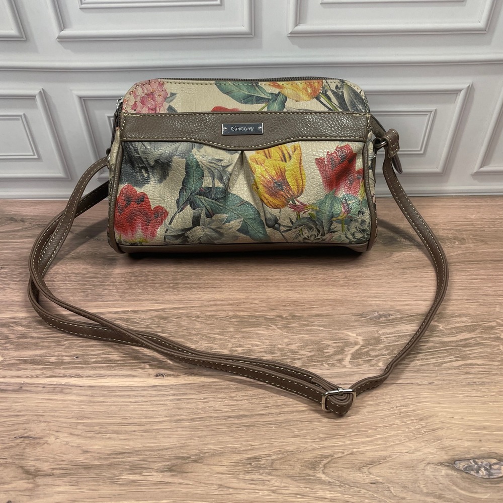 Koltov Floral Crossbody Shoulder Bag‎ Womens Adjustable Strap Multi Color